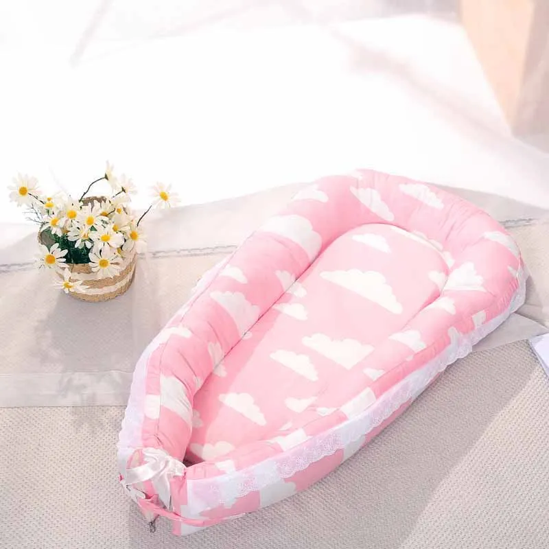Овальная детская кровать для сна, портативная детская кроватка для путешествий, Детская Хлопковая Колыбель, складная спальная люлька