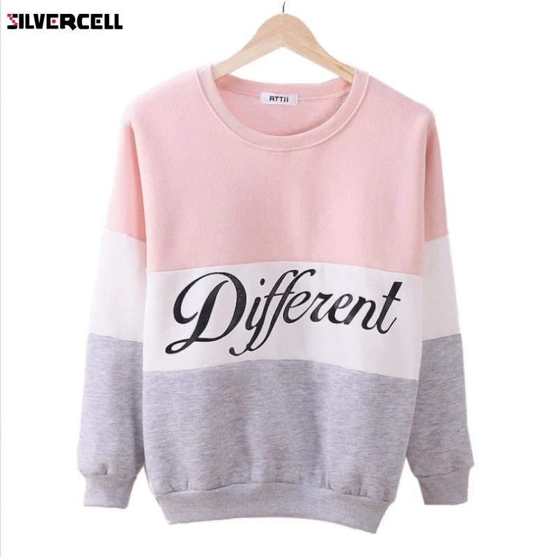 

2017 Autumn and winter women fleeve hoodies printed letters tracksuit women's casual sweatshirt hoody sudaderas