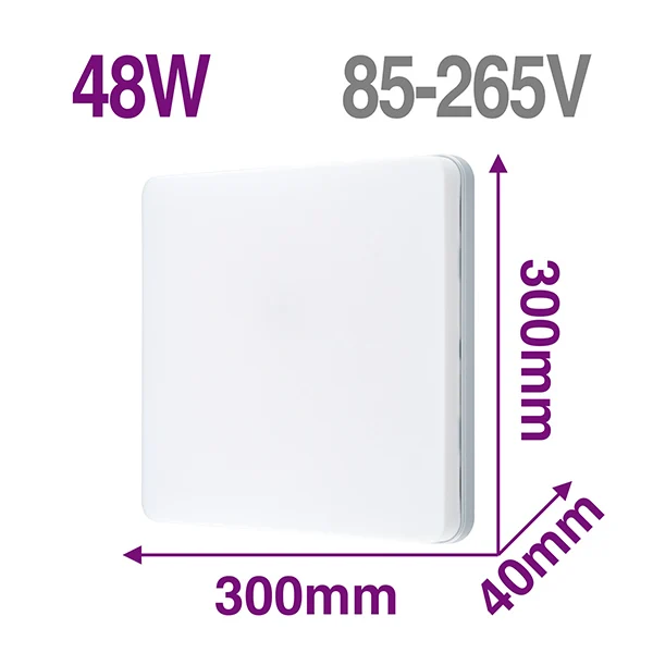 Светодиодный панельный светильник 18 Вт 24 Вт 36 Вт 48 Вт квадратный Ac85-265V SMD2835 светодиодный потолочный светильник современный потолочный светильник - Испускаемый цвет: 48W