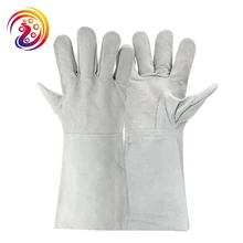 OLSON DEEPAK Cow Split Leather Barbecue Carrying Factory Gardening Welding Protective Work Gloves HY032 Free Shipping