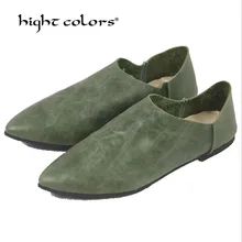 Новая весенняя обувь Женские туфли-лодочки на плоской подошве наивысшего качества; обувь в европейском стиле с Стиль Лоферы острый носок повседневная обувь размера плюс 34-40