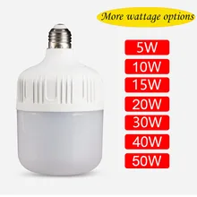 LED Lamp E27 B22 50W Cool White Light Led Bulb AC110-265v Home Indoor Lighting Highlight Spotlight Outdoor Lampada Desk Lamp