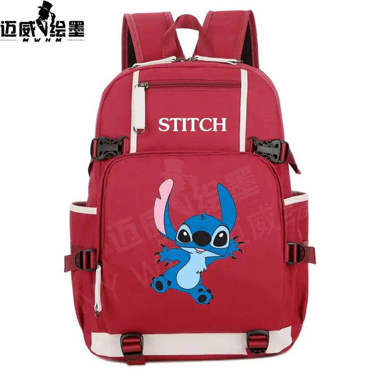 Anime Cute Fashion Cartoon Lilo& Stitch Backpack Men's And Junior High School Student Canva stravel Bag Teenage Girl Backpacks - Цвет: 15