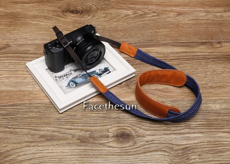 Vintage jeans DSLR camera strap belt 4