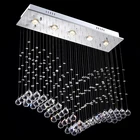 LED Crystal Pendant Lights Lighting Round Rectangle Hanging Light Lamp AC 110 To 240V Stainless Steel Canopy VALLKIN