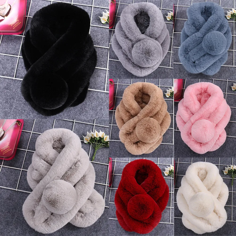 

Women Winter keep Warm Scarf Fashion Thicken Fur Imitation Fur Grass Scarves Comfortable scarf L50/1228