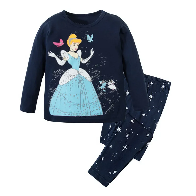 

2018 Girls Princess Pajamas Baby Cartoon Clothing Sets Kids Pyjamas Pijamas Boys Girls Full Sleeve Sleepwear Night wear