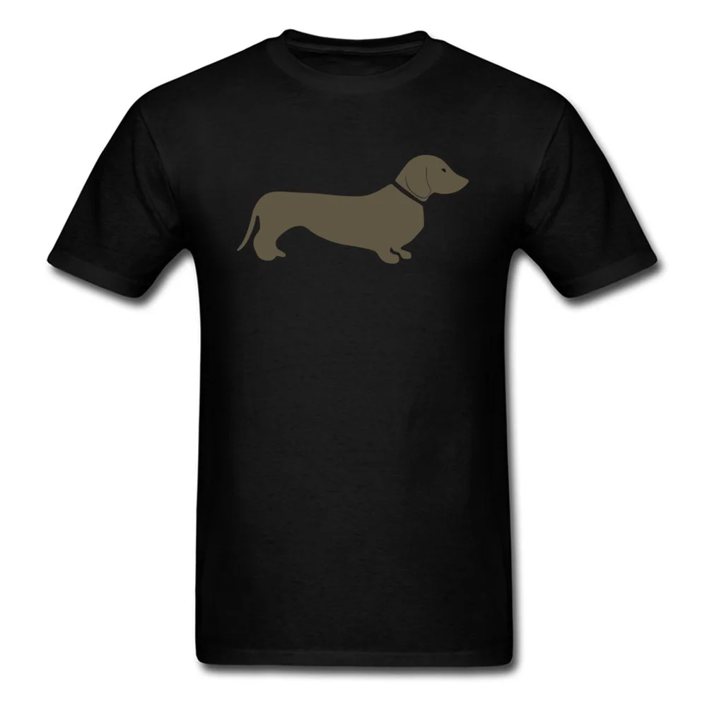 

Simple T-shirt For Sale 2018 Chic Men Dachshund Sausage Dog Cartoon Logo Print Black Tee Shirt Short Sleeve Plus Size