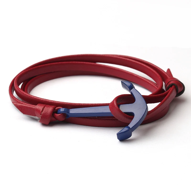 NIUYITID Blue Color Anchor Bracelet Cheap Hand Accessories For Men Boys Bracelet Tribal Wristbands Jewelry pulseira feminina (6)
