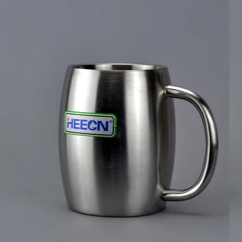 

free shiping heecn 16oz/450ml Thermos /Tankard stainless steel double wall beer mug /coffee mug .mat finish with good quality