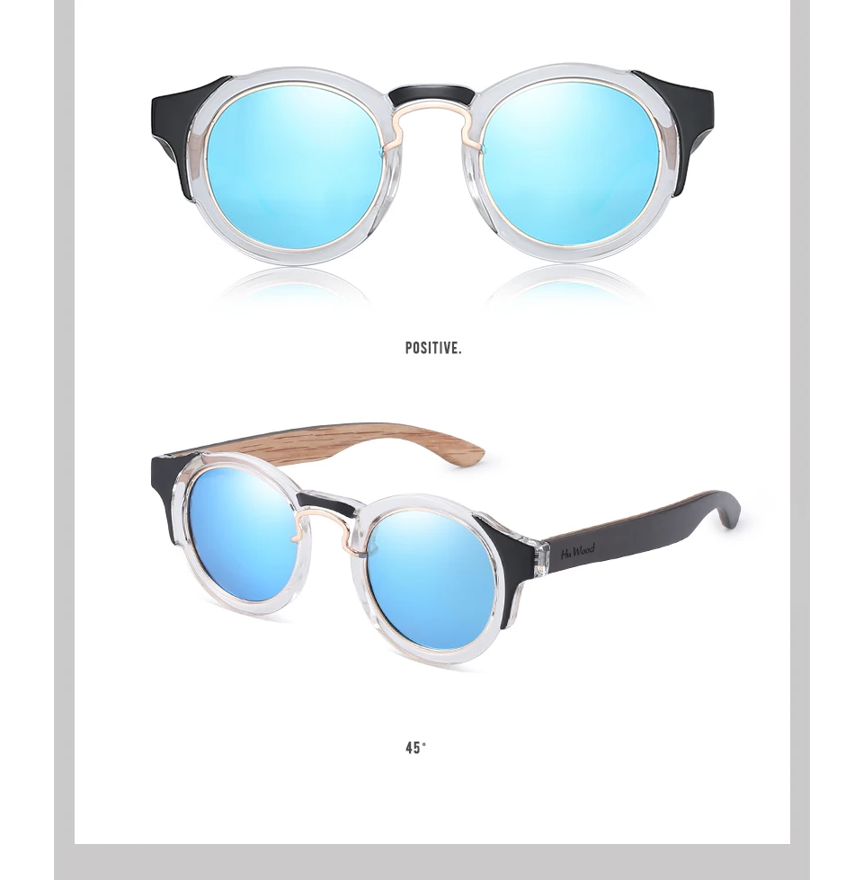 Hu деревянные круглые солнцезащитные очки в стиле стимпанк мужские и женские модные очки брендовая дизайнерская Ретро рамка Винтажные Солнцезащитные очки высокого качества UV 400