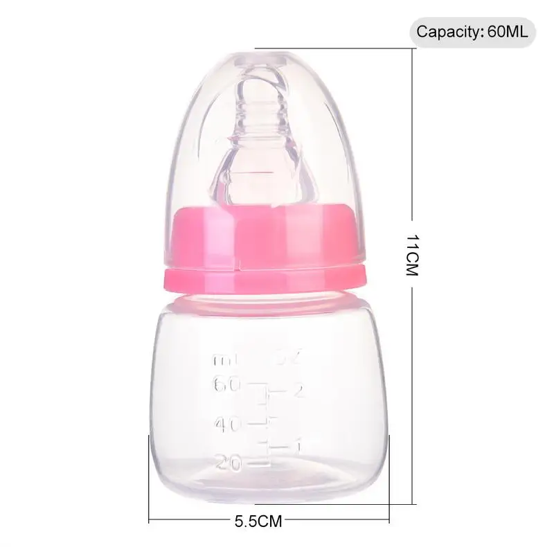 Естественное ощущение мини бутылочка для кормления стандартный размер для новорожденного ребенка питьевой воды кормления молочный фруктовый сок Feedind детская бутылка - Цвет: Pink