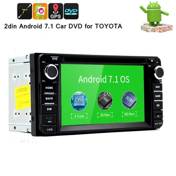 

Anroid 7.1 car multimedia player GPS navigation 2din car DVD player head unit for TOYOTA Corolla Camry Rav4 Previa HILUX Prado