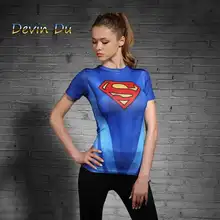 Camiseta mujer manga corta diseño Superman