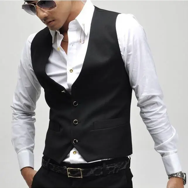 2015 New Arrival! Men Suit Vest Slim Dress Vests Men's Fitted Leisure
