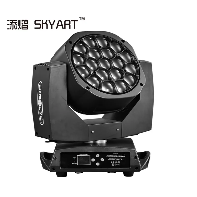 

1 unit 19pcs x15w bee eye LED moving head stage light for bar party DJ disco wedding vocal concerts