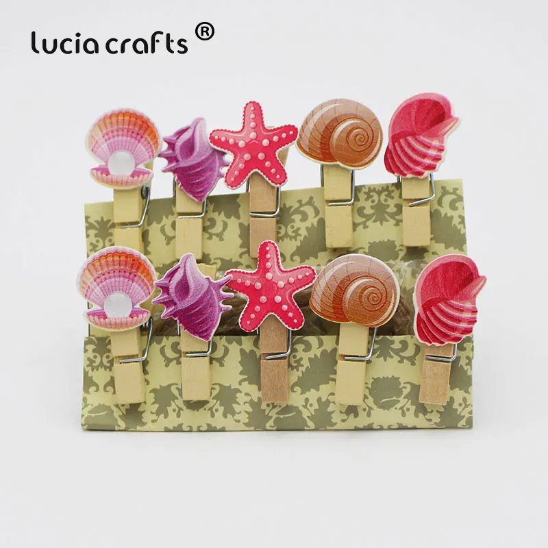 Lucia crafts 1 упаковка 3,5*2 см Мультфильм деревянный зажим пеньковая веревка фото бумага ремесло для альбома домашний декор DIY офисные принадлежности E1202 - Цвет: Style 8