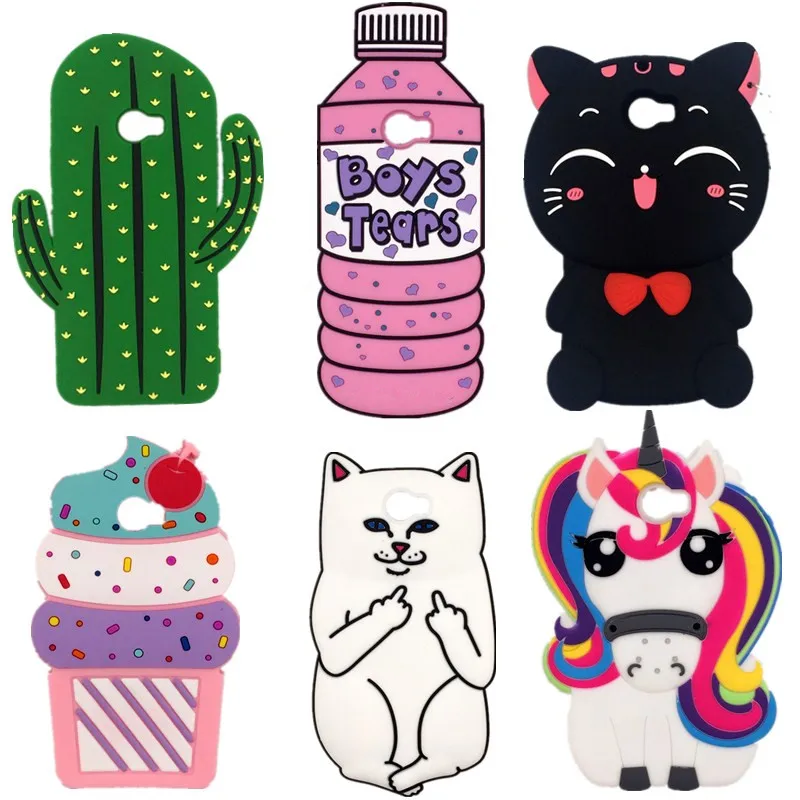 

For Huawei Y5 ii Hot 3D Silicon ice cream Beard cat Stitch Unicorn Cartoon Soft Phone Back Cover Case for Huawei Y5II / Y5 II 2