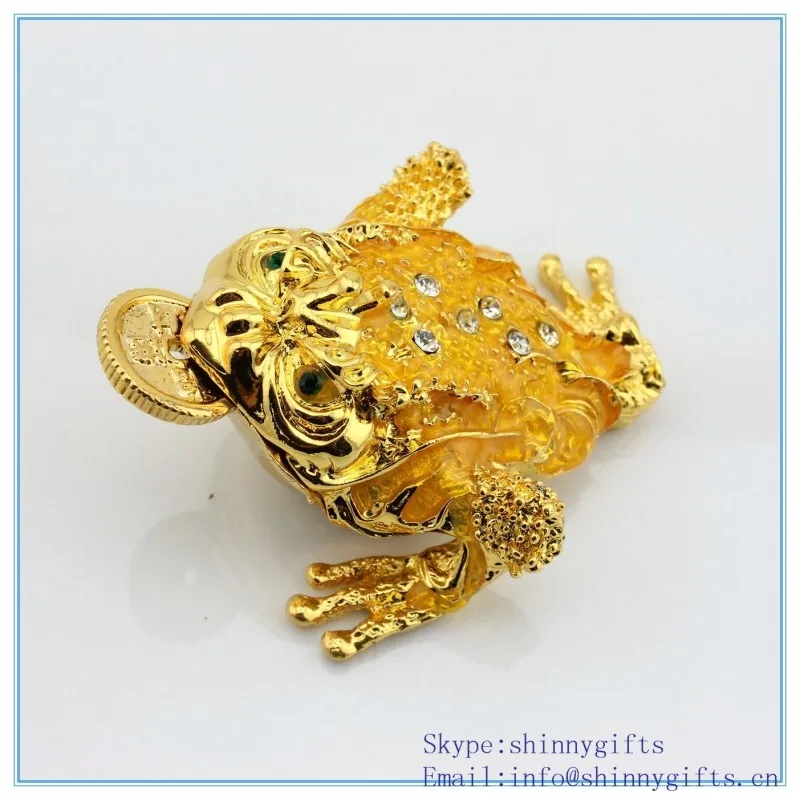 2014 Manufacture enamel toad shaped metal plate for magnet handmade trinket box metal jewelry box (2)