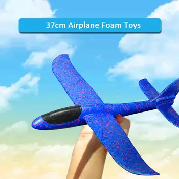 

EPP Hand Throw Flying Glider Planes Foam Aeroplane Model With Lights 37CM DIY Aircraft Fighter Planes Model Glider For Kids To