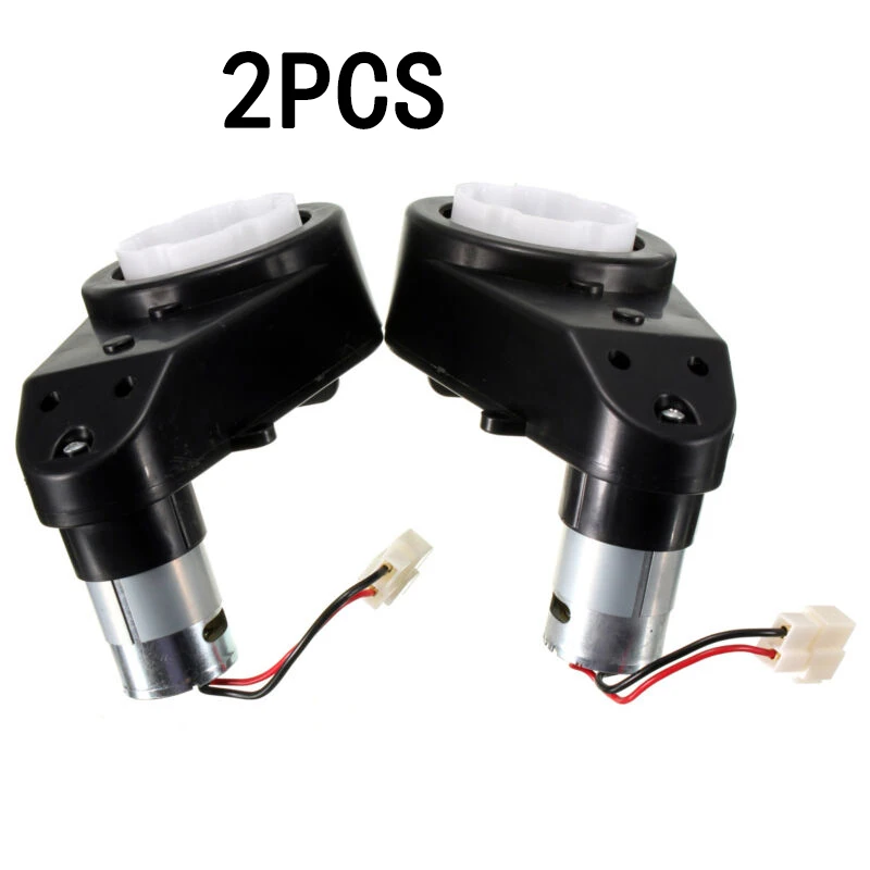 Flash Deal 2Pcs Rear Motor Gear Box Spare PartRreplacement 12V Kids Ride On Bike Electric Car Motor Gear Box RS550 12000 RPM 8