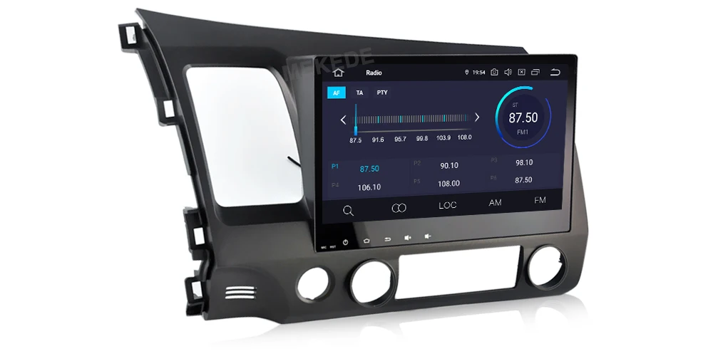 Top Mekede 10.1 Inch 2Din Android 9.0 Car Radio Quad-Core HD 1024*600 Tochscreen GPS Multimedia Player For 2006-2011 Honda Civic 18
