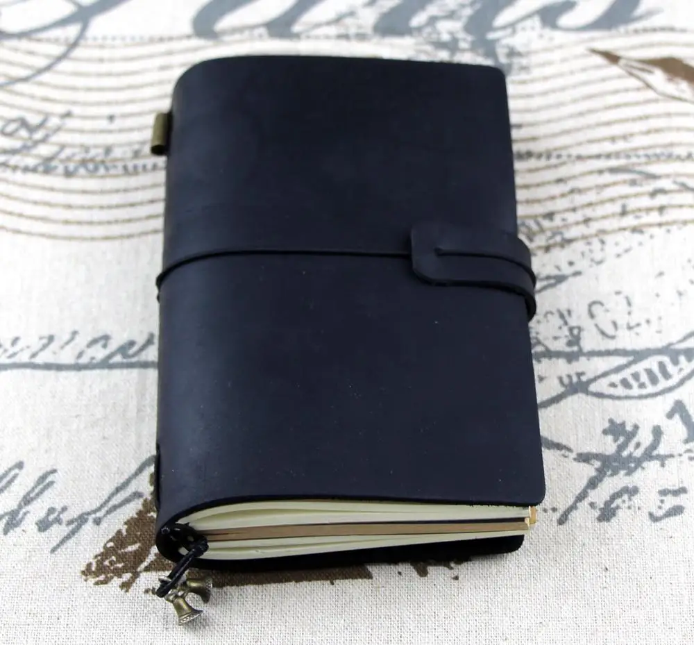 

Handmade Vintage Style New Retro Traveler's Note Book Genuine Leather Cowhide post-it notes journal D0421