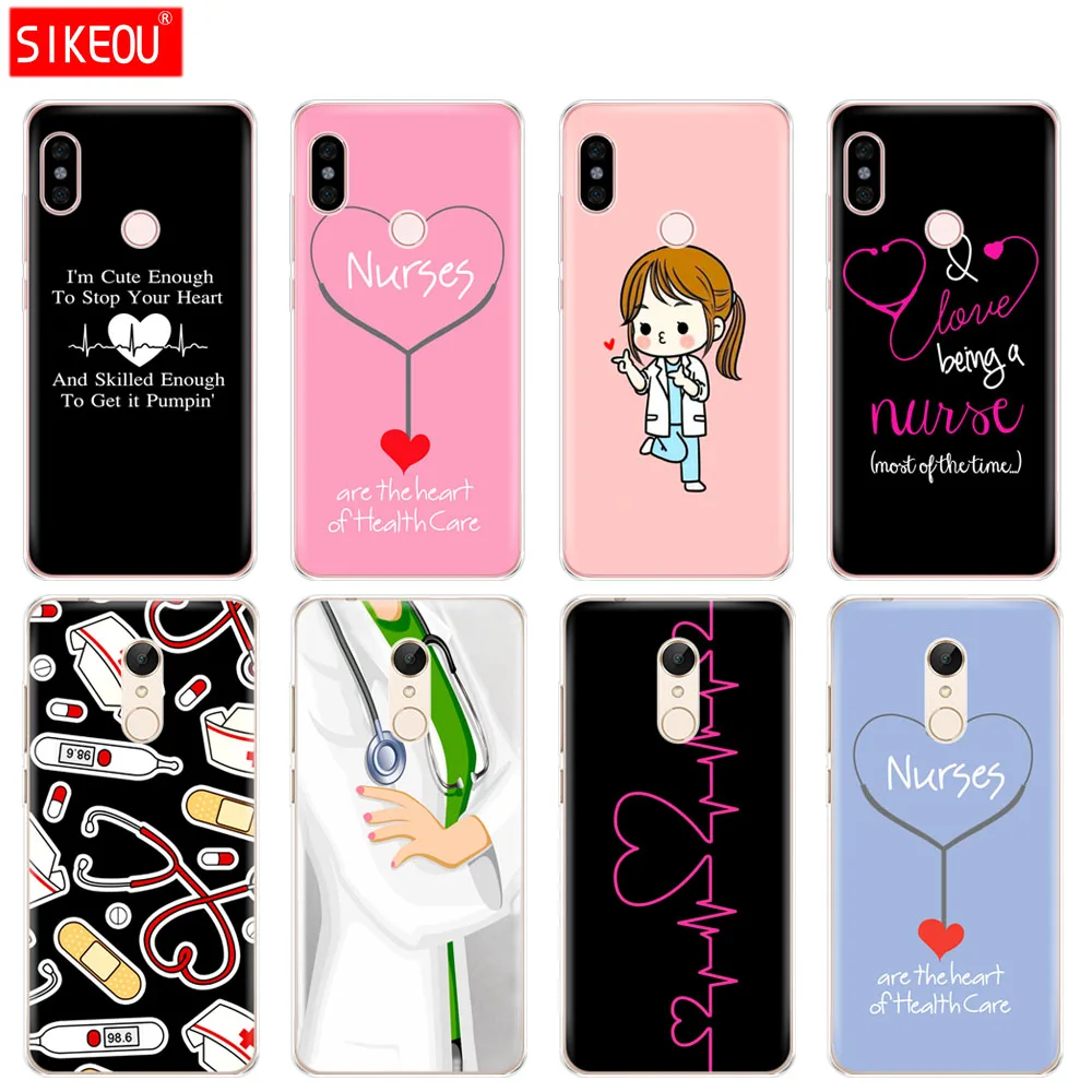 

Silicone Cover phone Case for Xiaomi redmi 5 4 1 1s 2 3 3s pro PLUS redmi note 4 4X 4A 5A Nurse Medical Medicine Health Heart