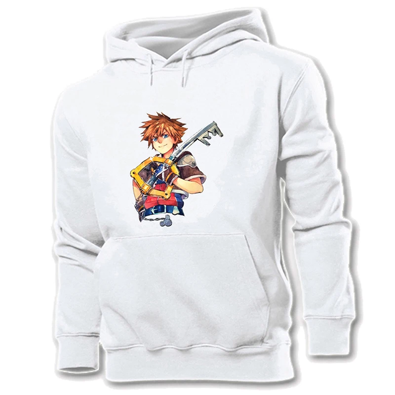 Мужская толстовка с капюшоном Kingdom Hearts Sora хлопковая и принтом из игры