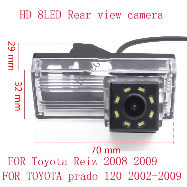 

byncg Car Rear View Camera Auto Backup Reverse Parking Rearview Camera for Toyota Land Cruiser LC 100 120 200 Prado