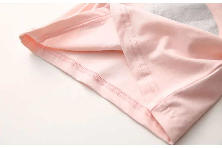 Girls Clothes 2018 Summer 100% Cotton Yellow Pink Solid Color Bow Heart Embroidery Princess Short Sleeve O-Neck Girl T-Shirt (10)
