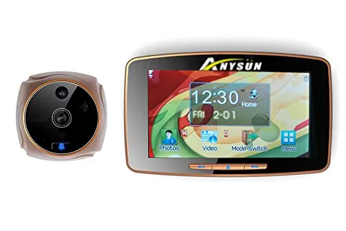 

Anysun@gsm Peephole Viewer Hd 5" Lcd Touch Screen Door Camera Doorbell Ir Motion Detect