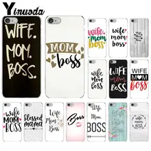 Yinuoda esposa mejor mamá jefe cercanas accesorios para teléfonos pintados caso para el iPhone de Apple 8 7 6 6S Plus X XS X MAX 5 5S SE XR fundas para móviles