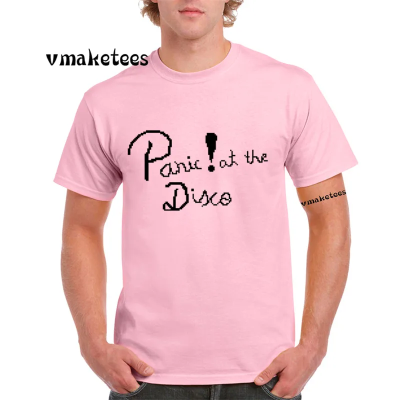 

Men Print Music Band Panic At The Disco Fashion T Shirt Summer Casual Hipster T-shirt GMT984