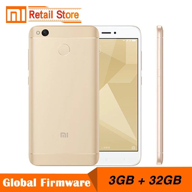 Original Xiaomi Redmi 4X Mobile Phone Snapdragon 435 Octa Core CPU 2GB RAM 16GB ROM 5.0" FHD 13MP Camera 4100mAh Smartphone