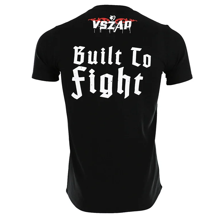 VSZAP MMA Clothing Shirts Rashguard Fitness Base Layer Skin Tight Weight Lifting Men T Shirts Muay Thai Shorts Boxe