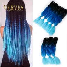 wholesale blue braiding hair High Temperature Fiber Box Synthetic Braiding Hair 100g/piece expression braiding hair extensions