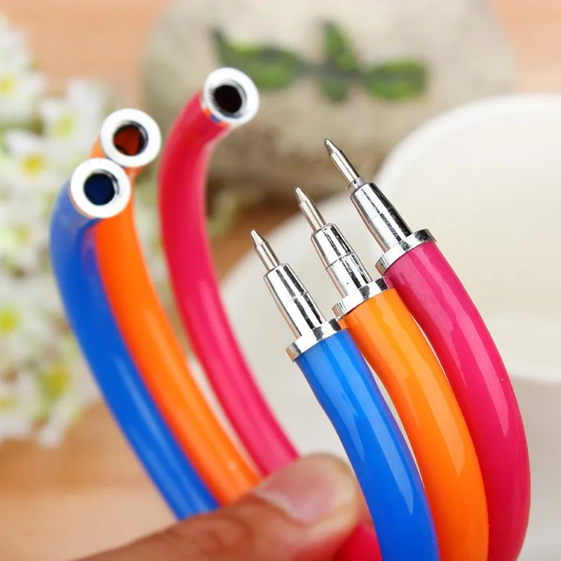

10pcs Flexible Ball Pen Cute Soft Plastic Bangle Bracelet Ballpoint Pens School Office Gifts Kawaii creative Stationery S19055