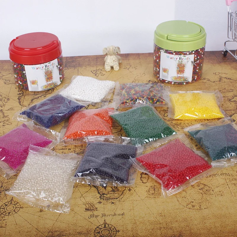 

3000 Particles Per Bag Garden Water Beads Crystal Soil Colored Growing Jelly For Potted Flower Water Balls Decoration