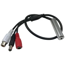 Vanxse мини микрофон Высокочувствительный усилитель звука микрофон водонепроницаемый металлический футляр для пуль для Cctv камера системы безопасности цифровой видеорегистратор системы