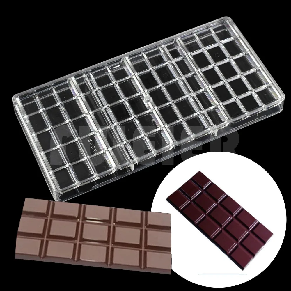 12*6*0,6 см поликарбонатная форма для шоколада, сделай сам для выпечки кондитерских изделий, кондитерские инструменты, сладкие конфеты, форма для шоколада