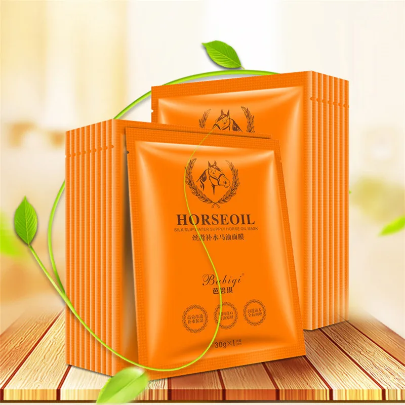 BaBiQi Horse Oil Mask Moisturizing Whitening Silk Slip Anti-aging Face Care | Красота и здоровье