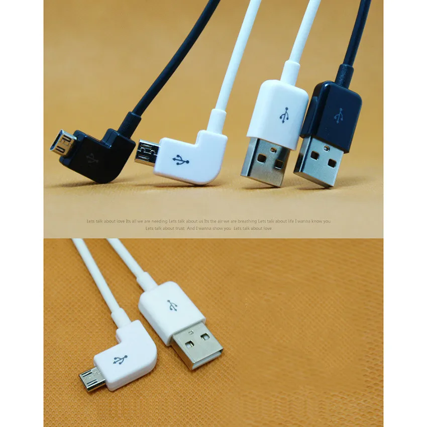 1M/3M/5M 90 Degree Micro USB Cable Fast Charging For Samsung Xiaomi Mobile Phone USB Cable Charge Microusb Data Cord