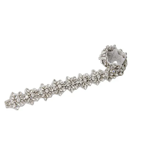 Wedding Silver Rose Gold Bridal Belt Party Gown Dresses Accessories Wedding Sashes Belt Crystal Bridal Sash Bride Belt for Women rhinestone applique