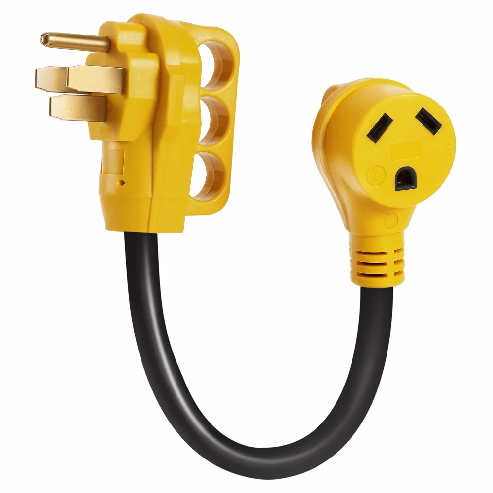 

Kohree 18" RV Dogbone Electrical Adapter With Handle, 50 Amp Male to 30 Amp Female, 125V/3750W,10AWG Wire