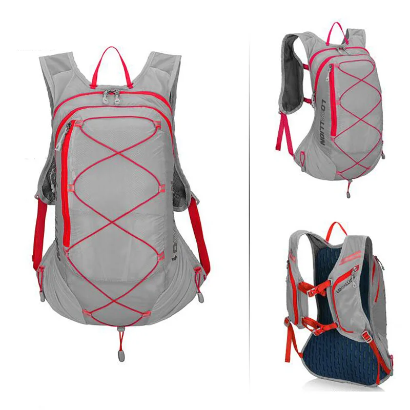 ULTRA-TRI гидратации рюкзак легкие туристические бег гонка Велоспорт Туризм Спорт на открытом воздухе сумка черный 15L - Цвет: Grey backpack