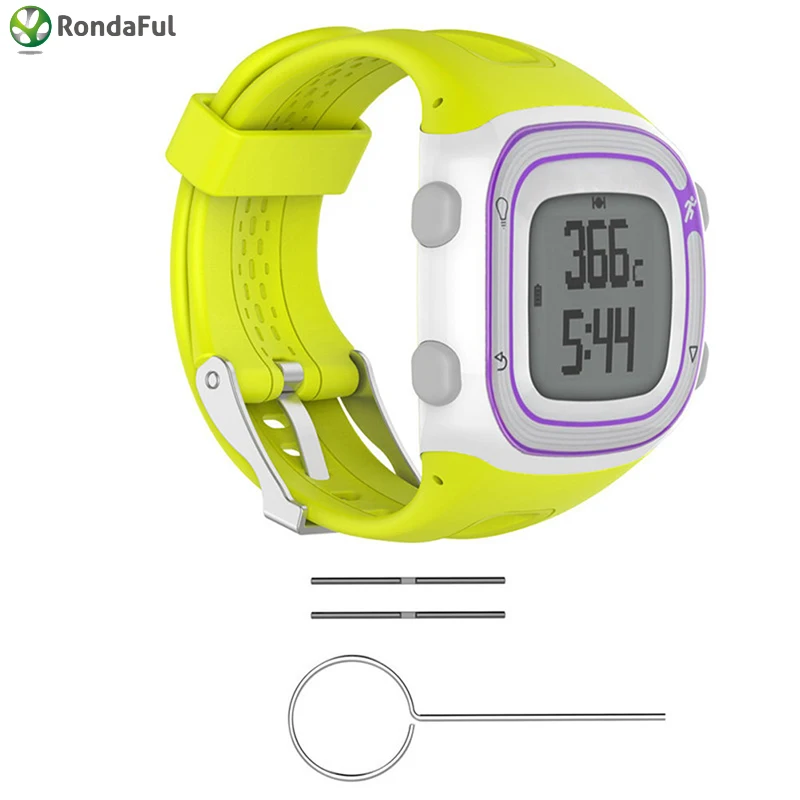8 видов цветов Силиконовый Браслет Смарт часы ремешок для Garmin Forerunner 10 15 GPS бег