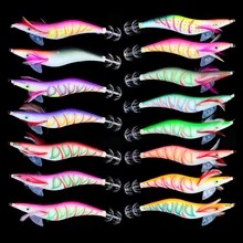 

Fishing lure Game 17cm 31.7g Squid Jigs 4.5 # Wooden hook Artificial Shrimp Fishing Lure wood Shrimp Fishing bait