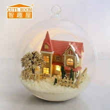 3D ручной работы DIY Building деревянные головоломки мебель ручной работы миниатюрная шкатулка комплект с крышкой светодиодный свет модель детские игрушки B009