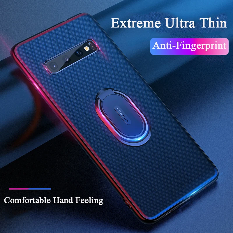 

Luxury Cloth Texture Case For Samsung Note 10 S10 Plus S10E Magnetic Fabric Car Holder Phone Cover Celular For Galaxy S10plus